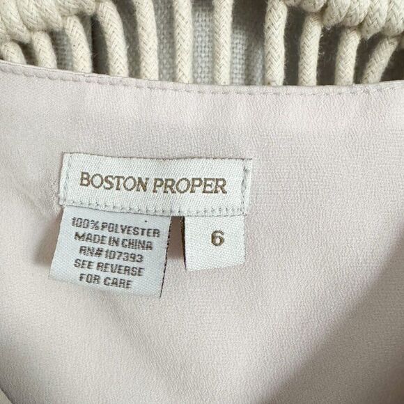 Boston Proper Size 6 Metallic Top Maxi Dress Boho EUC Adjustable Straps - Picture 6 of 8